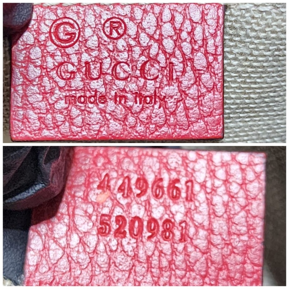 Authentic GUCCI Dollar Calfskin Small GG Charm Dome Bag Red - Picture 5 of 14